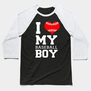 I Love My Baseball Boy Baseball T-Shirt